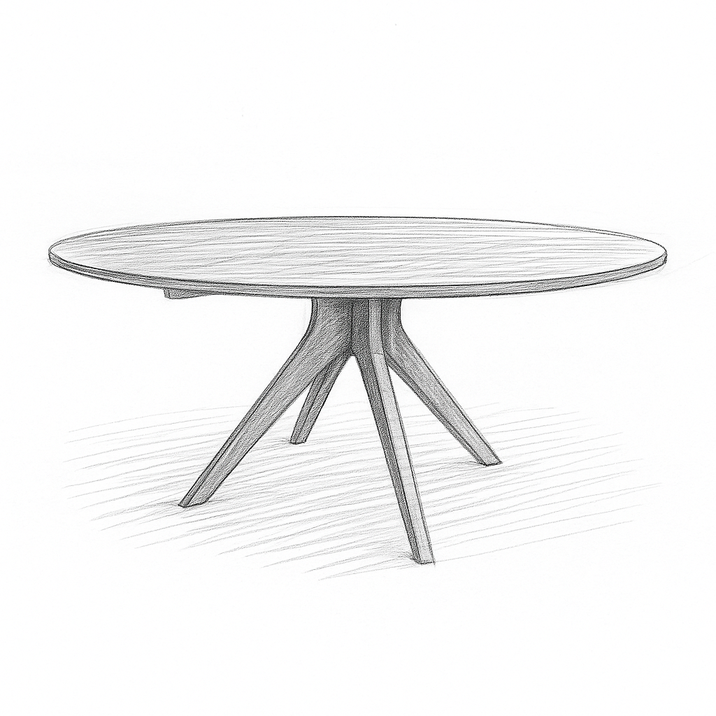 Custom Mid-Century Inspired Dining Table