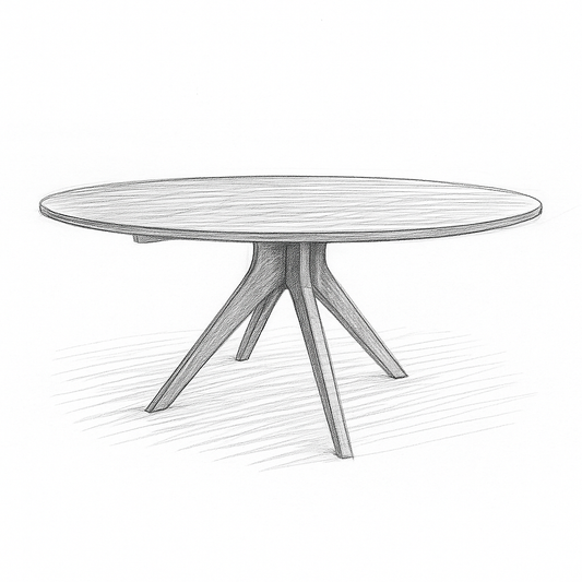 Custom Mid-Century Inspired Dining Table